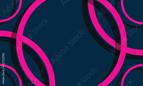 Abstract neon circle lines on dark blue background. Geometric stripe line art design. Modern shiny color lines. Futuristic technology concept. Suit for poster, cover, banner, brochure, website