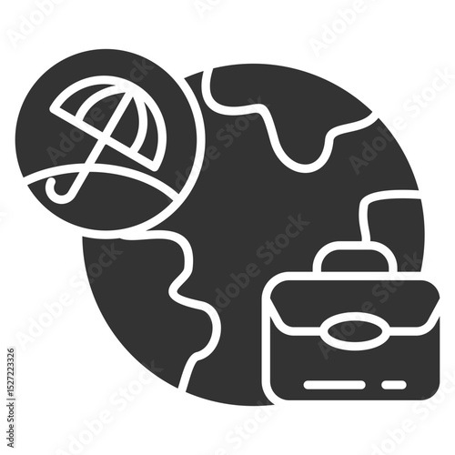 Travel Glyph Icon Element For Design