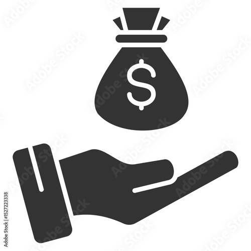 Capital Glyph Icon Element For Design