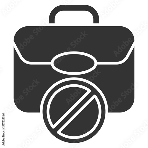 Unemployment Glyph Icon Element For Design