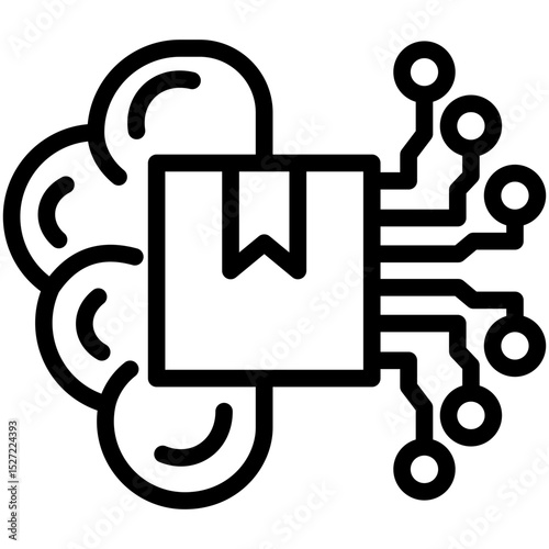 Ai Model outline, mini illustration icon. use for modern concept, print, UI, UX kit, web and app development. Vector related to product offering, marketing, business.