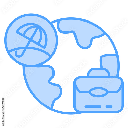 Travel Blue Icon Element For Design
