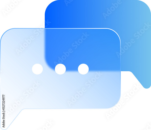 Transparent Background Speech Bubble Glassmorphism Icons