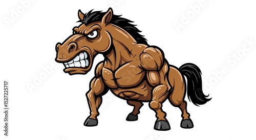 vector art line of angry horse muscle gentle with fire effect and siluet effect suitable for mockup and logo product of team isolated white background