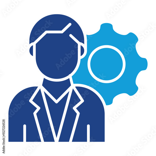 Management Dual Tone Icon Element For Design