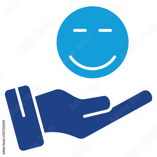 Satisfaction Dual Tone Icon Element For Design