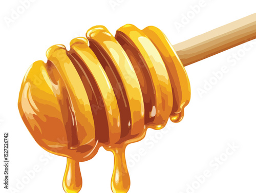 honey stick vector art