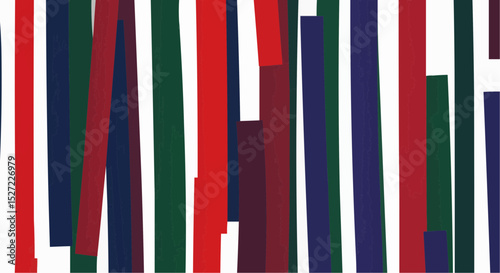Colorful abstract lines and colored pencils create a vibrant pattern for a business banner design