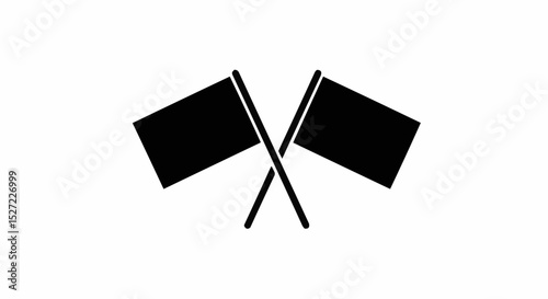 crossed flags vector icon