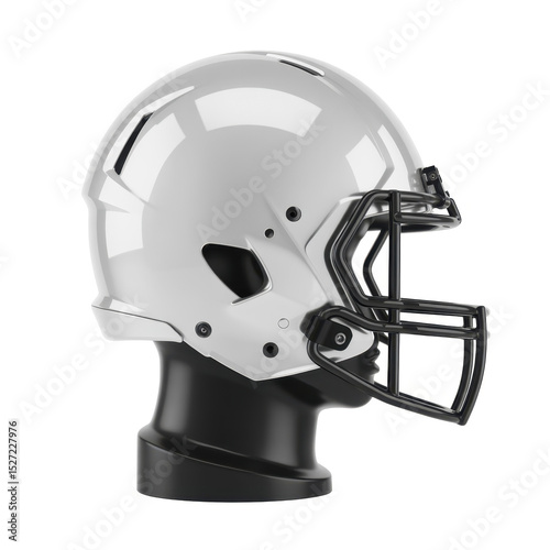Football Helmet Side View (Silver)