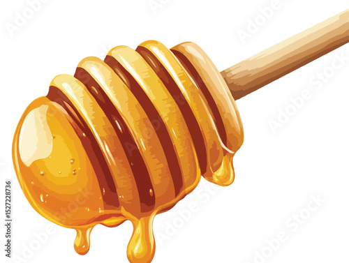 honey stick vector art