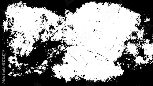 Wallpaper Mural Distressed Grunge Border Texture, Black and White Scratched Frame Overlay Torontodigital.ca