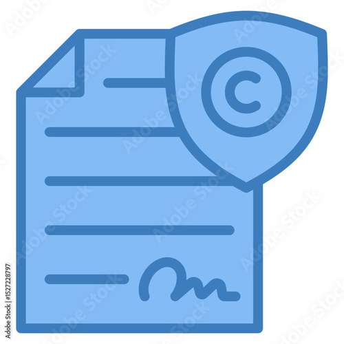 Copyright Document Icon Element For Design