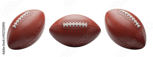 Three Footballs Grouped Together