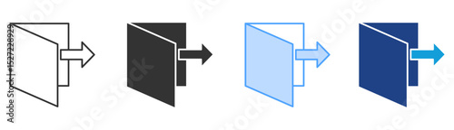 Leave Icon Set Multiple Style Collection