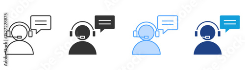Assistance Icon Set Multiple Style Collection