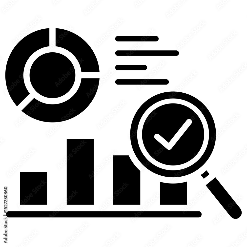 Market Research Glyph Icon Market Research Glyph Icon