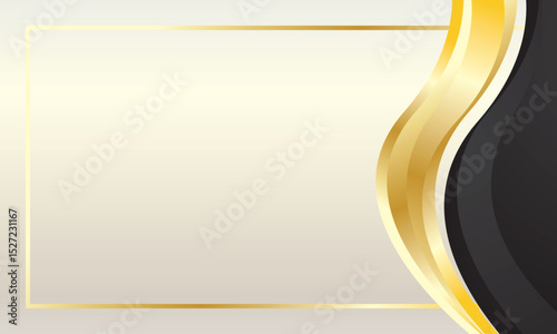 Elegant black gold wave abstract background