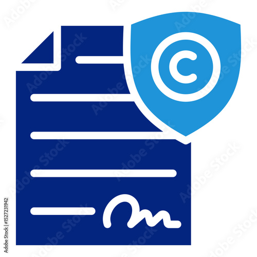 Copyright Document Icon Element For Design