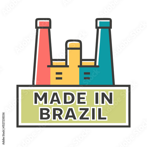 Simple factory silhouette icon with a chimney. Ideal for industrial themes, infographics, apps, or presentations. Clean vector on transparent background. Scalable and easy to edit.