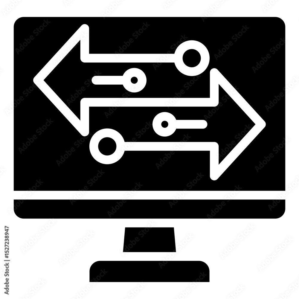 Fototapeta premium Technology Transfer Icon Element For Design