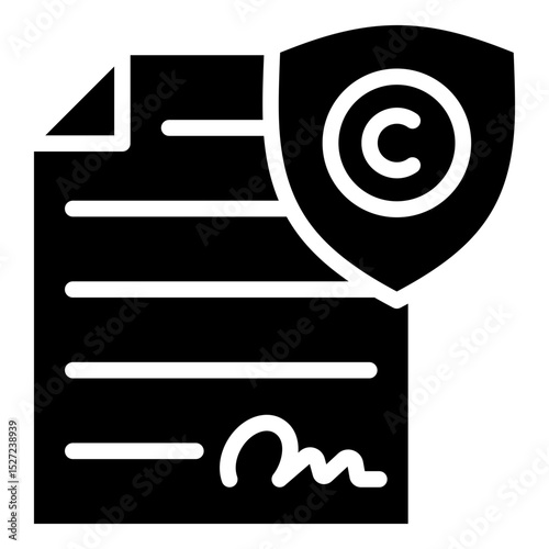 Copyright Document Icon Element For Design
