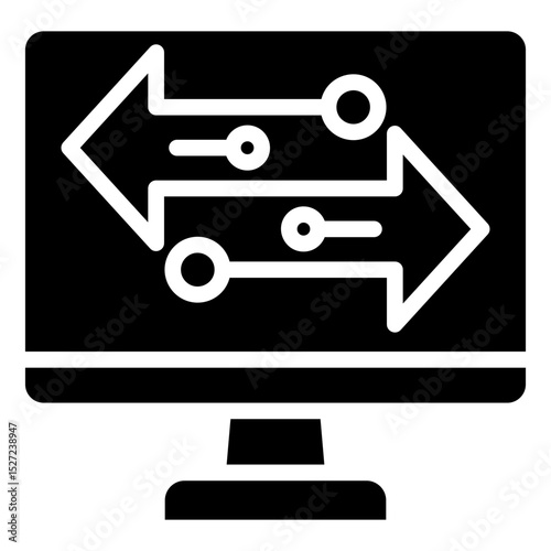 Technology Transfer Icon Element For Design