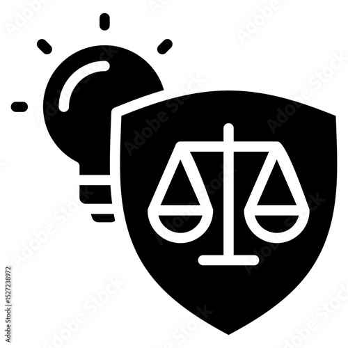 Invention Protection Icon Element For Design