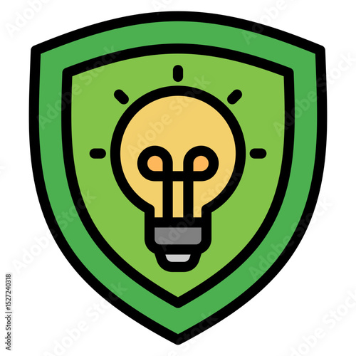 Ip Shield Icon Element For Design