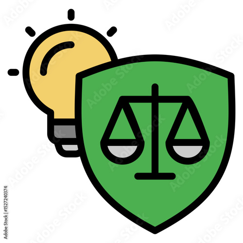 Invention Protection Icon Element For Design
