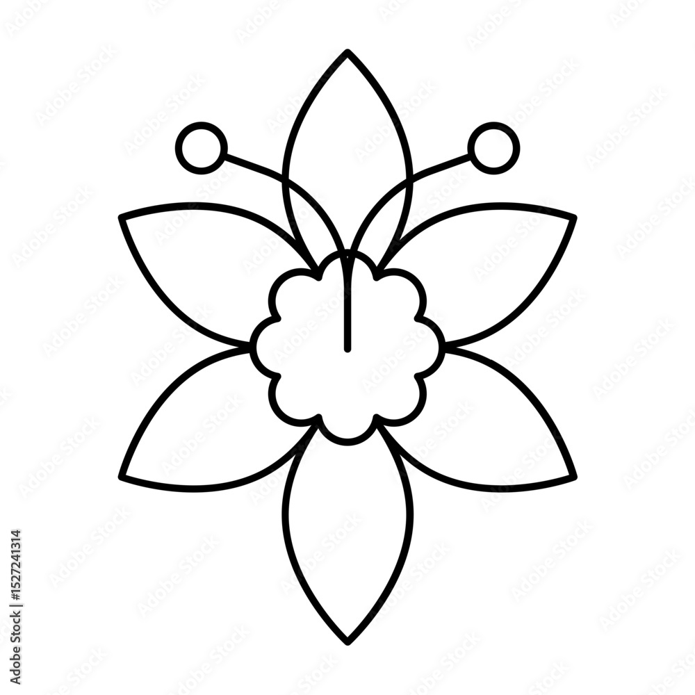 Winter Flower outline icon Winter Flower outline icon