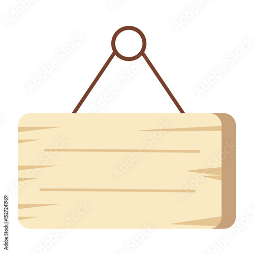 Light brown wooden hanging sign with simple texture and clean frame, suitable for rustic labels, shops, or eco-themed designs.

