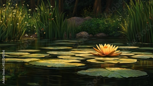 Serene Pond Lily