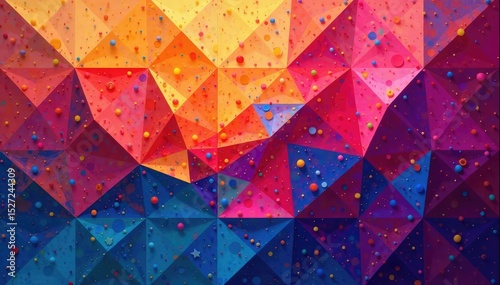 Geometric mosaic of abstract shapes, perfectly tiled , contemporary, abstract, print