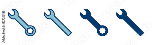 wrench icon vector isolated on white background. Wrench vector icon. Spanner symbol