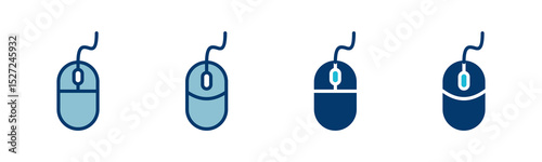 Computer Mouse Icon vector isolated on white background. Computer mouse vector icon