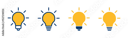 Lamp icon vector isolated on white background. Light bulb icon vector. Idea vector icon