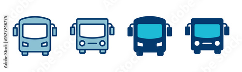 Bus Icon vector isolated on white background. Black bus vector icon