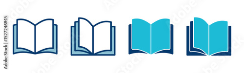 Book icon vector isolated on white background. Book vector icon. ebook icon