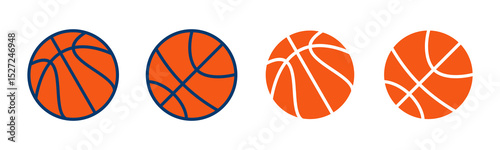 Basketball icon vector isolated on white background. Basketball ball icon. Basketball logo vector icon