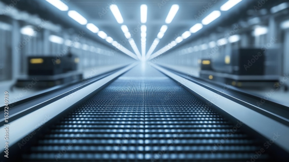 Fototapeta premium Modern airport moving walkway.