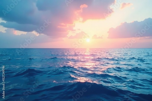 Subtle gradient sky to deep ocean seamless repeat, sky, light, backdrop