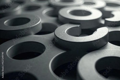 Subtle grayscale repetition of overlapping circles forming a rhythmic flow , round, optical