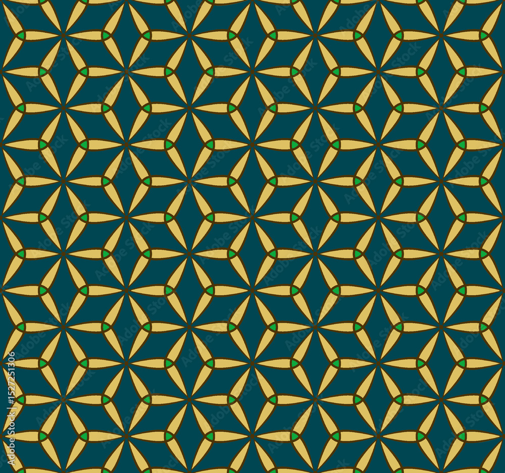 Fototapeta premium 麻の葉 1-4