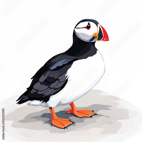 Puffin vector illustration isolated