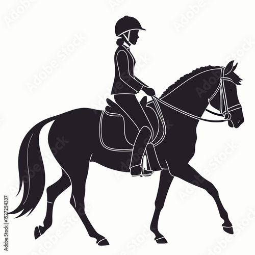 Silhouette of woman horseback riding
