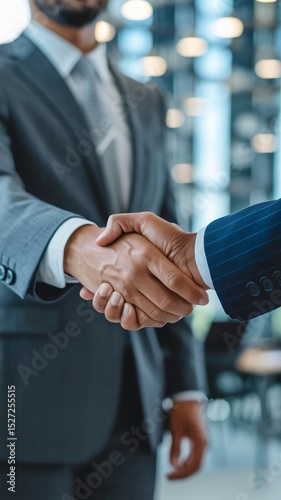 businessmen shaking hands in the office
