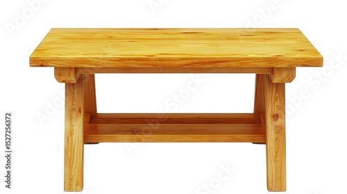 Wooden Table on PNG transparent background for Interior Design or Furniture