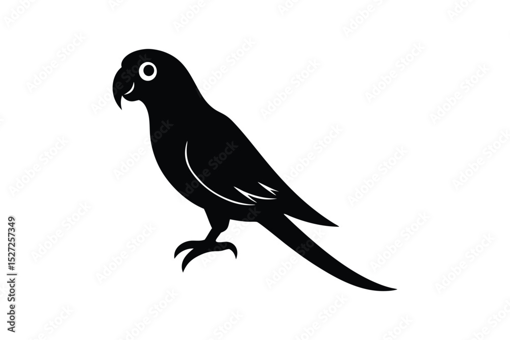 Fototapeta premium parrot-silhouette-vector-art-illustration---.eps