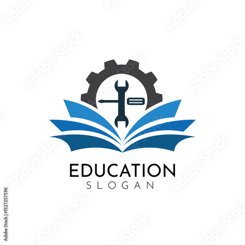 education, learning, servicing, engineering teaching, caoching, study logo